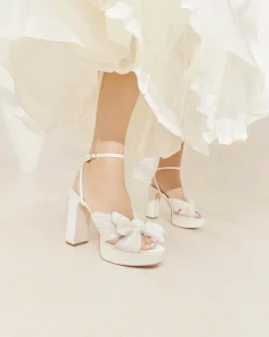 Loeffler Randall Natalia Platform Bow Heel| FOR THE BRIDE|Heeled Sandals