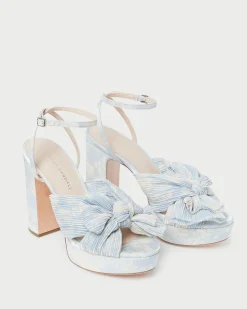Loeffler Randall Natalia Blue Floral Bow Heel| SOMETHING BLUE|FOR THE BRIDE