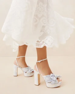Loeffler Randall Natalia Platform Bow Heel| FOR THE BRIDE|Heeled Sandals