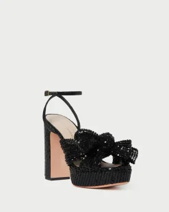 Loeffler Randall Natalia White Lace Bow Heel| SOMETHING BLUE