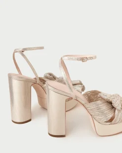 Loeffler Randall Natalia White Lace Bow Heel| SOMETHING BLUE