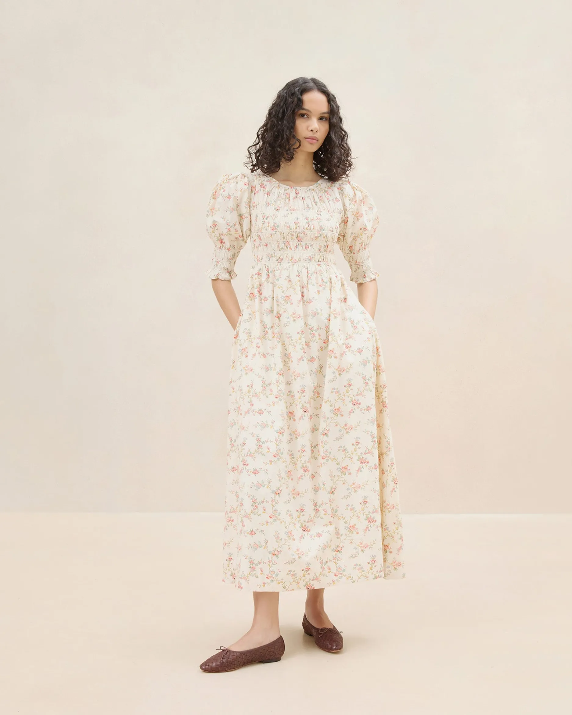 Loeffler Randall Quinn Pink Floral Cinched Dress| Casual Staples|Event Essentials