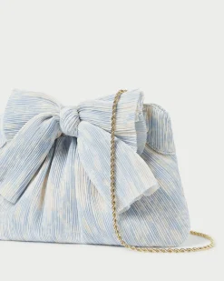 Loeffler Randall Rayne Blue Floral Bow Clutch| SOMETHING BLUE|FOR THE GUESTS