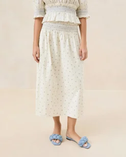 Loeffler Randall Theodora Red Floral Cinched Skirt| FOR THE GUESTS|Casual Staples