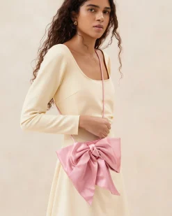 Loeffler Randall Violet Satin Bow Crossbody| FOR THE BRIDE|Crossbodies