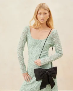 Loeffler Randall Violet Satin Bow Crossbody| Jessie Loves